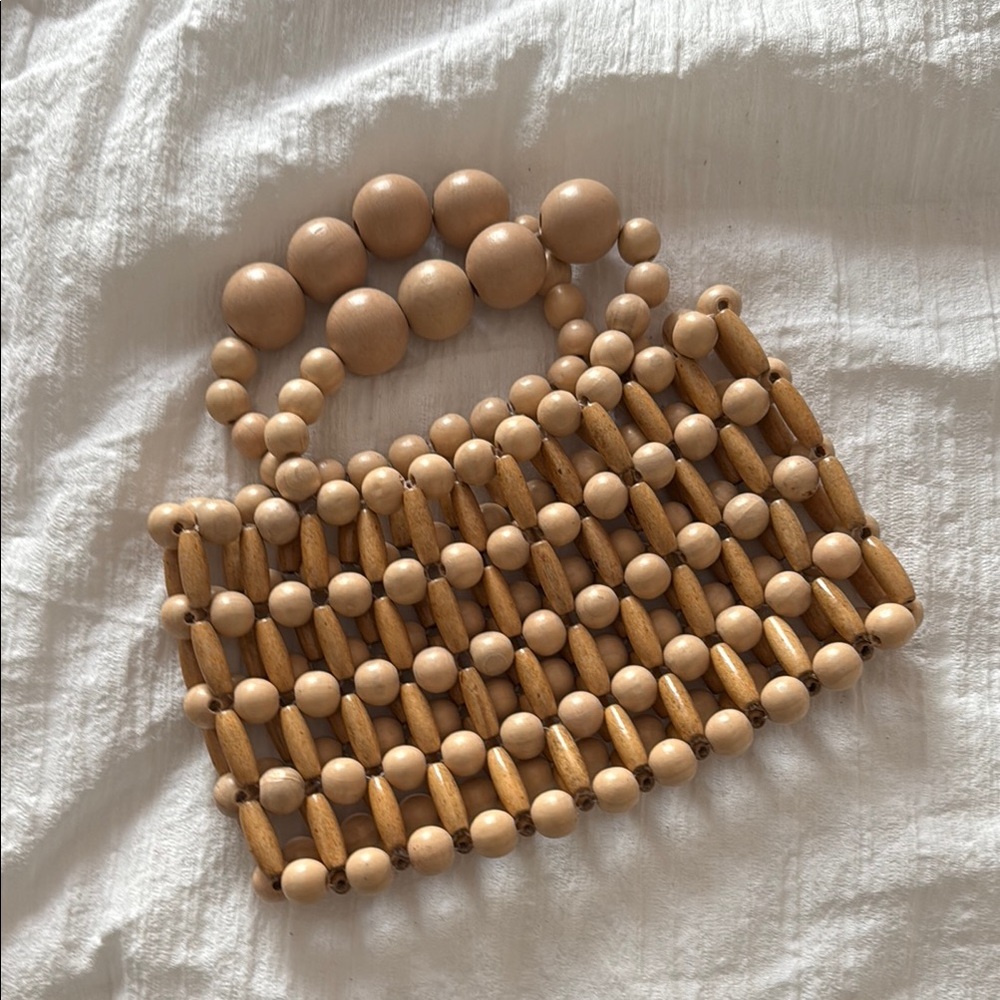 Wooden Beaded Handbag